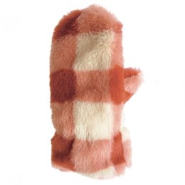 Rockahula Kids rękawiczki zimowe dla dziewczynki Furry Checked Coral 7-10 lat