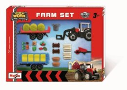MAISTO 12564-53 Traktor Massey zestaw z mini farmą