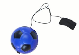 Piłka Nożna PU Na Gumce Jojo Do Odbijania 6 cm Niebieska