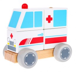 Drewniane Autko Ambulans