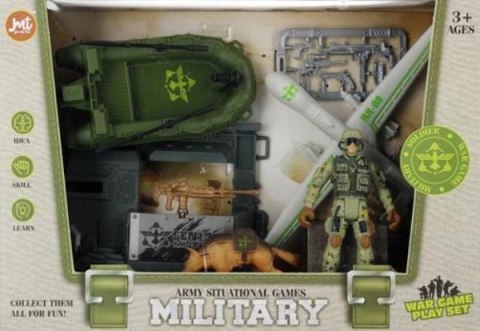Zestaw wojskowy Ponton, baza wojskowa z akcesoriami i figurkami Mega Creative 526100