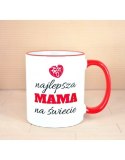 Kubek z czerwonym uszkiem - Najlepsza Mama Na Świecie