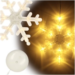 Lampki LED wisząca dekoracja świąteczna śnieżynka 45cm 10 LED