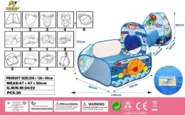 Plac zabaw 3w1 dla dzieci 3+ Ocean + Suchy basen Kojec + Tunel + Namiot
