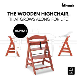 ALPHA+ Hauck krzesełko do karmienia drewniane - Cork