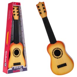 Gitara Klasyczna dla dzieci 3+ Jasny Brąz Zabawkowy Instrument + 6 Metalowych Strun