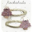 Rockahula Kids - 2 spinki do włosów Jolly Glitter Xmas Tree