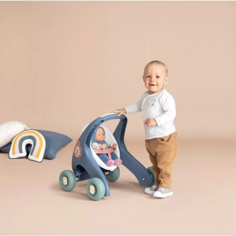 SMOBY Little Chodzik Pchacz 3w1 Wózek dla Dzieci + Lalka Bobas SMOBY Little Chodzik Pchacz 3w1 Wózek dla Dzieci + Lalka Bobas