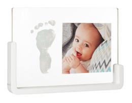 Baby Art Transparent Frame Crystal - Przezroczysta ramka na odcisk z drewnianym stojakiem BA3601098900