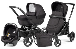 TEAM ELITE COMPLETO MODULAR Peg Perego (stelaż + 2x siedz. spacerowe + gondola Navetta Elite + fotelik SL + torba + adapter) - o