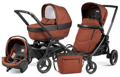 TEAM ELITE COMPLETO MODULAR Peg Perego (stelaż + 2x siedz. spacerowe + gondola Navetta Elite + fotelik SL + torba + adapter) - t