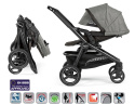 TEAM ELITE COMPLETO MODULAR Peg Perego (stelaż + 2x siedz. spacerowe + gondola Navetta Elite + fotelik SL + torba + adapter)