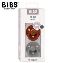 BIBS COLOUR 2-PACK RUST & SMOKE S Smoczek Uspokajający kauczuk Hevea