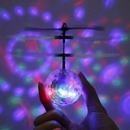 Zdalnie sterowana latająca kula świecąca disco