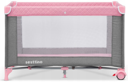 LIA Sesttino łóżeczko turystyczne jednopoziomowe kojec - Pink