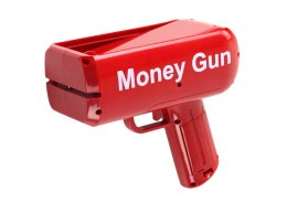 Pistolet Na Pieniądze Strzelający Czerwony Wyrzutnia Money Gun Banknoty