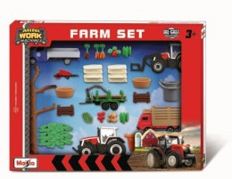 MAISTO 12565-39 Traktor Massey zestaw z mini farmą