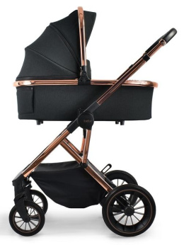 PRO ibebe 2w1 wózek wielofunkcyjny dla dzieci do 22 kg - PRO 01 Black - Gold frame