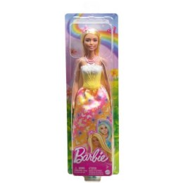 Barbie Lalka Księżniczka Żółto-różowy strój HRR09 MATTEL