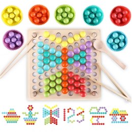 WOOPIE Kolorowe Kulki Układanka Montessori Mozaika Sorter