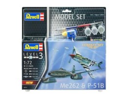 Modele samolotów do sklejania Me262 + P-51B 1:72 (farby + klej)
