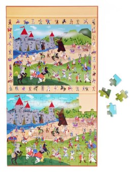 Scratch, 2 w 1 Puzzle magnetyczne i gra obserwacyjna - Rycerze 80 el.