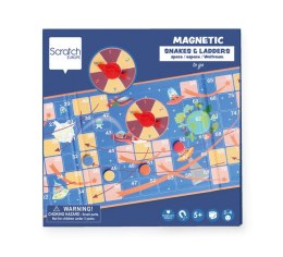 Scratch, magnetyczna gra podróżna Drabina ze spinnerem - Kosmos