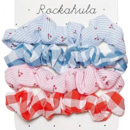 Rockahula Kids gumki scrunchie do włosów dla dziewczynki 4 szt. Cherry Gingham