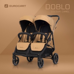 DOBLO Euro-Cart podwójny wózek spacerowy do 22 kg - Camel