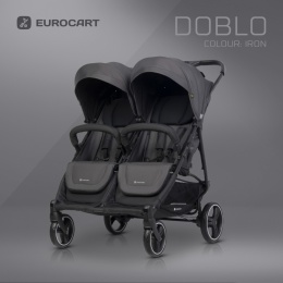 DOBLO Euro-Cart podwójny wózek spacerowy do 22 kg - Iron