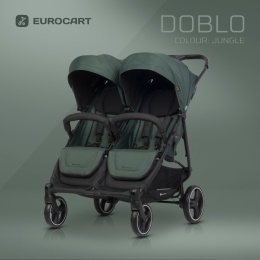 DOBLO Euro-Cart podwójny wózek spacerowy do 22 kg - Jungle