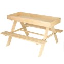 Ławka ogrodowa stolik dla dzieci drewniany piaskownica tablica 92 x 78 x 52 cm