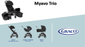MYAVO TRIO Graco Wózek wielofunkcyjny 3w1 z fotelikiem Snuglite - Midnight