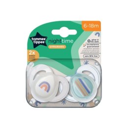 TOMMEE TIPPEE TTP43336297 Smoczki uspokajające NIGHT TIME 6-18m mix 2pak