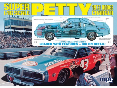 Model Plastikowy - Samochód 1:16 Richard Petty 1973 Dodge Charger