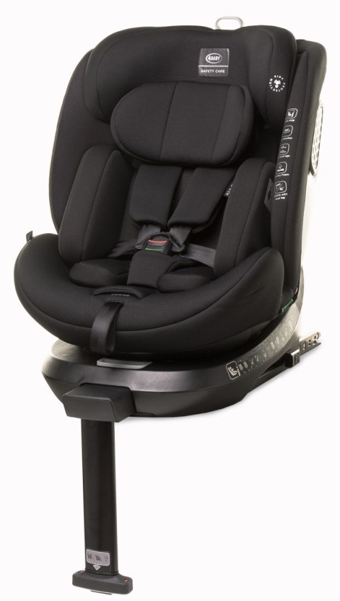 Fotelik Enzo-fix I-Size 40-150 cm black 4baby