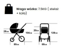 TUVI 3w1 Dada Prams wózek dziecięcy z fotelikiem Axis 0-13kg - Milky