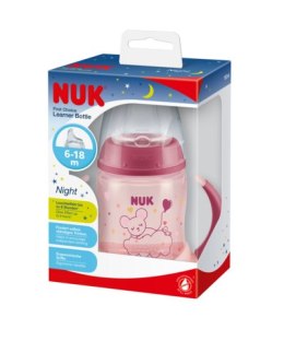 NUK ZE-102 Zestaw FC Butelka 150ml z uchwytami NIGHT+ustnik silikonowy niekapek gratis