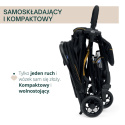 Chicco GLEE Kompaktowy wózek spacerowy do 22 kg - UNEVEN BLACK