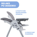 POLLY EASY 6m+ CHICCO krzesełko do karmienia - GREY MELANGE