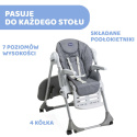 POLLY EASY 6m+ CHICCO krzesełko do karmienia - GREY MELANGE