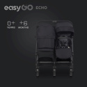 EasyGo ECHO Podwójny wózek spacerowy - Ebony Black