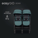 EasyGo ECHO Podwójny wózek spacerowy - Sage Green