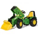 RollyX-Trac Premium John Deere Traktor na Pedały Łyżka Ciche Koła 3-10 Lat do 50kg Rolly Toys - Zielony