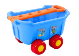 Zabawki Do Piasku Wózek Niebieski Grabki Łopatka Łódka 8 El