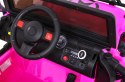 Auto terenowe typu jeep Monster 4x4 dla dzieci Różowy + Pilot + Regulacja siedzenia + Wolny Start + MP3 LED + Bagażnik + Plecak