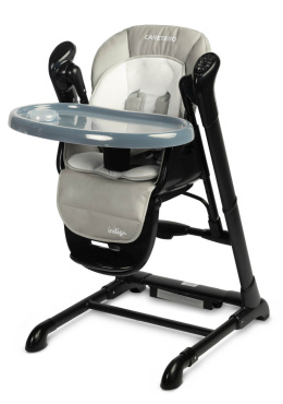 INDIGO Black Caretero 2w1 krzesełko do karmienia i huśtawka dla niemowląt - Grey