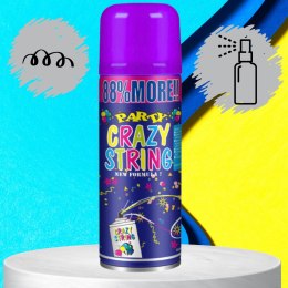 SERPENTYNA KONFETTI W SPRAYU NEON NA URODZINY IMPREZĘ FIOLETOWA 250 ML