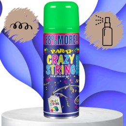 SERPENTYNA KONFETTI W SPRAYU NEON NA URODZINY IMPREZĘ ZIELONY 250 ML