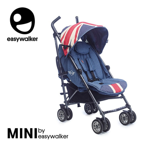 MINI by Easywalker Wózek spacerowy z osłonką przeciwdeszczową 6,5kg Union Jack Vintage